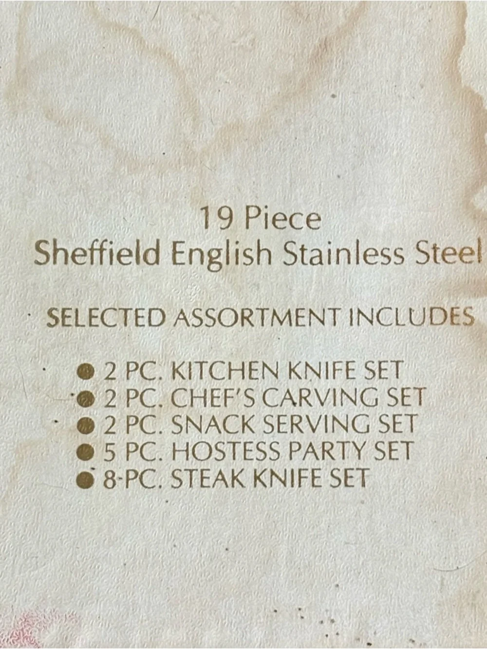 Regent Sheffield Stainless Steel 19 Pc Treasure Chest Knife Set Never Used Vntg